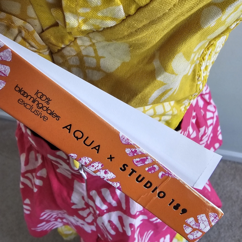 NWT Aqua x Studio 189 Rainbow Leaf Print Maxi Skirt Size M - Picture 6 of 9